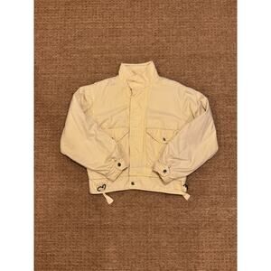 Vintage Cropped Bomber Jacket